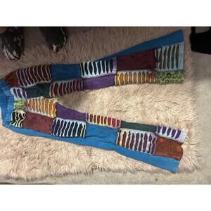 Colorful Patchwork Bell Bottom Pants - Kathmandu Imports M/L
